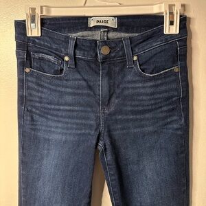 PAIGE Women's Dark Blue Manhattan Jeans